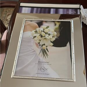 Lenox Silver-Tone Beaded Photo Frame